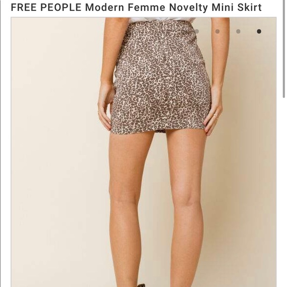 Free People - modern femme cheetah skirt - size 4 - Picture 2 of 5